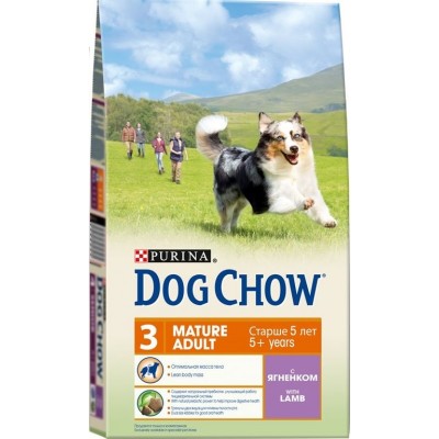 Dog Chow сухой корм для собак старше 5 лет с ягненком (Mature Adult)