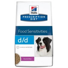 Hill’s Prescription Diet D/D сухой корм для собак при кожных реакциях и рвоте/диарее в случае аллергии, утка с рисом