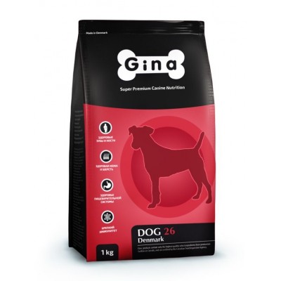 Gina Dog 26 Denmark сухой для активных собак 18кг (56552)