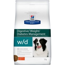 Hill's Prescription Diet W/D сухой корм для собак лечение сахарного диабета, запоров, колитов