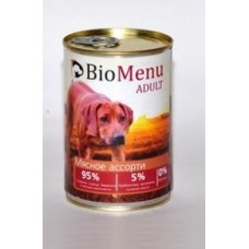 Bio Menu консервы для собак Мясное ассорти 410г (19015)
