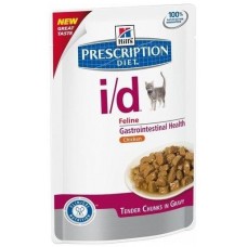 Hill's Prescription Diet I/D консервы для кошек при лечении ЖКТ с курицей, пауч 85г (C25103)