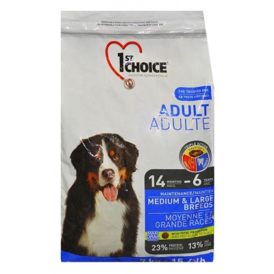 1st Choice ADULT MEDIUM & LARGE BREEDS для взрослых собак средних и крупных собак 15кг (P12252)