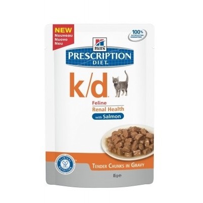 Hill's Prescription Diet K/D для кошек Лечении почек, Курица, пауч 85г (C25104)