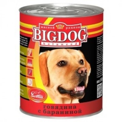 Зоогурман консервы для собак BIG DOG Говядина с бараниной 850г (38481/P18945)