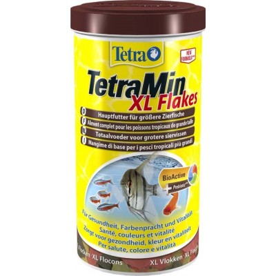 Тетра TetraMin XL Flakes Корм для крупных декоративных рыб, крупные хлопья