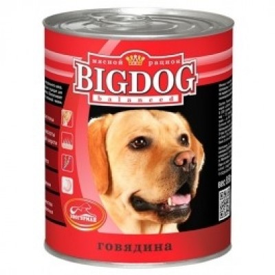 Зоогурман консервы для собак BIG DOG Говядина 850гр. (38480/P18944)