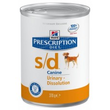 Hill's Prescription Diet S/D консервы для поддержания здоровья собак с заболеваниями нижних мочевыводящих путей, струвиты 370г (C11150)