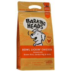 Barking Heads BOWL LICKIN' CHICKEN ADULT для собак с чувствительным пищеварением с курицей и рисом "До последнего кусочка"