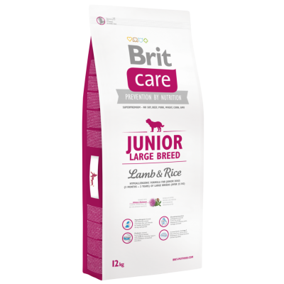 Brit Care Junior Large Breed Lamb&Rice для молодых собак (от 3 месяцев до 2 лет) крупных пород (более 25 кг) с  ягненоком и рисом
