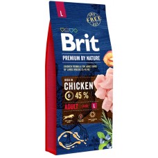 Brit Premium by Nature Adult L для взрослых собак крупных пород (25–45 кг)