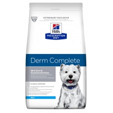 Hill's Prescription Diet Derm Complete Mini при аллергии на пищу и окружающую среду для взрослых собак мелких пород