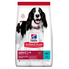 Hill's Science Plan ADULT MEDIUM корм для собак средних пород от 1 до 6 лет с тунцом и рисом