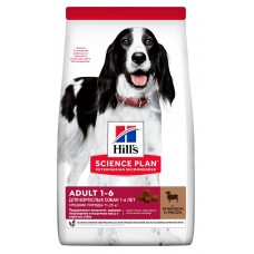 Hill's Science Plan ADULT MEDIUM корм для собак средних пород от 1 до 6 лет с ягненком