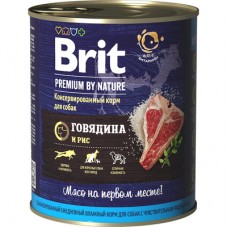 BRIT Консервы для собак говядина и рис,  850гр. (P59210)