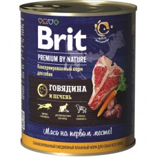BRIT PREMIUM BY NATURE консервы для собак говядина и печень, 850гр (P44091)