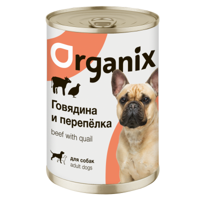 Organix консервы для собак говядина с перепелкой