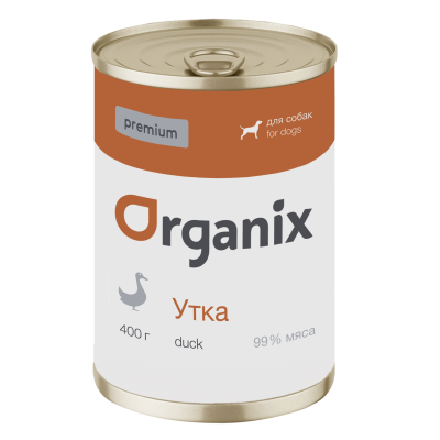 Organix  монобелковые премиум консервы для собак утка