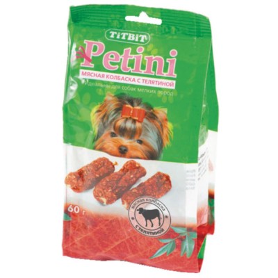 TITBIT Колбаски Petini с телятиной, пакет 002643 (P34680)