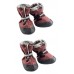 Yami-Yami Обувь для собак утепленная со светоотражающей полосой,  бордовый