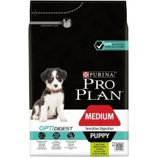Pro Plan MEDIUM PUPPY OPTIDIGEST корм для щенков средних пород с чувствительным пищеварением с ягнёнком и рисом