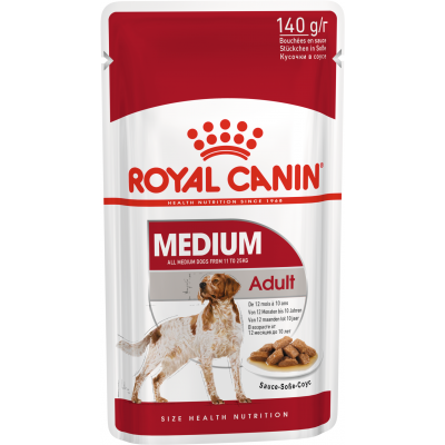 Royal Canin MEDIUM ADULT Влажный корм для собак средних пород  с 10 месяцев до 10 лет, 140г (P34423)