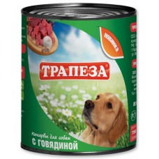 Трапеза консервы для собак с говядиной, 750 гр